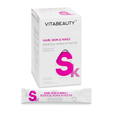 ВИТАБЬЮТИ ВОЛОСЫ КОЖА НОГТИ ЖИДКОСТЬ СО ВКУСОМ ГРЕЙПФРУТА 10МЛ СТИК №30 фото в интернет-аптеке Склад Лекарств