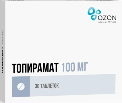 ТОПИРАМАТ ТАБ П/О 100МГ №30/ОЗОН/ фото в интернет-аптеке Склад Лекарств