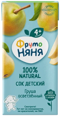 ФРУТОНЯНЯ СОК ГРУША ОСВЕТЛЕН 4МЕС+ 200МЛ фото в интернет-аптеке Склад Лекарств