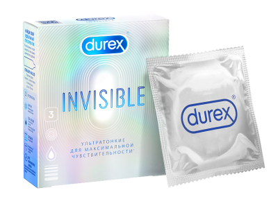 ПРЕЗЕРВАТИВЫ ДЮРЕКС INVISIBLE УЛЬТРАТОНКИЕ XXL №3 фото в интернет-аптеке Склад Лекарств