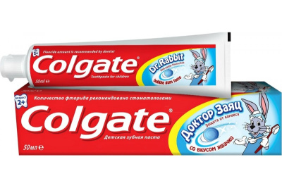 КОЛГЕЙТ З/ПАСТА ДЕТСКАЯ ДОКТОР ЗАЯЦ ВКУС ЖВАЧКИ 50МЛ фото в интернет-аптеке Склад Лекарств