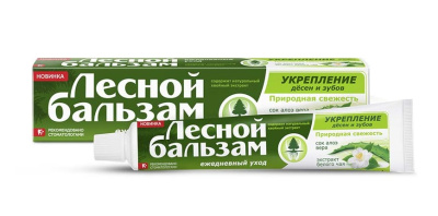 ЛЕСНОЙ БАЛЬЗАМ З/ПАСТА УКРЕПЛЕН АЛОЭ ВЕРА ЭКСТРАКТ БЕЛ ЧАЯ 75МЛ фото в интернет-аптеке Склад Лекарств
