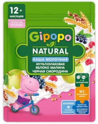 ГИПОПО КАША МУЛЬТИЗЛ МОЛ КУС ЯБЛОКО/МАЛИНА/Ч.СМОРОДИНА 12МЕС+200Г фото в интернет-аптеке Склад Лекарств