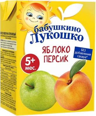 БАБУШКИНО ЛУКОШКО СОК ЯБЛОКО ПЕРСИК Т/ПАК 200МЛ фото в интернет-аптеке Склад Лекарств
