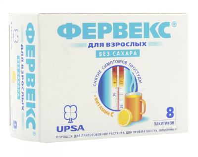 ФЕРВЕКС ПОР ДЛЯ ВЗР ЛИМОН Б/САХАРА №8 Д фото в интернет-аптеке Склад Лекарств
