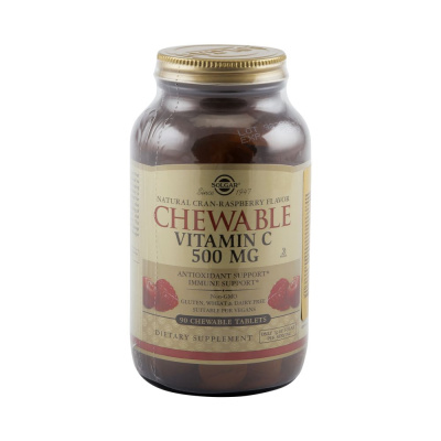 СОЛГАР ВИТАМИН С 500МГ И МАЛИНА ТАБ №90 фото в интернет-аптеке Склад Лекарств