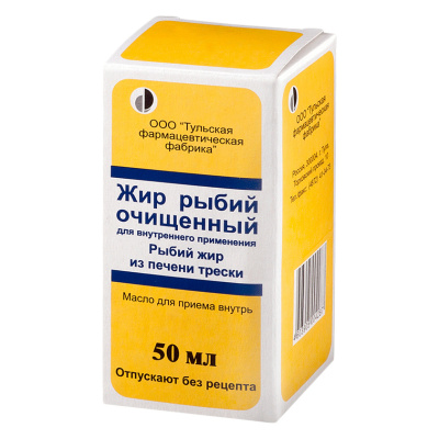 РЫБИЙ ЖИР ОЧИЩЕННЫЙ 50МЛ/ТУЛЬСКАЯ/ фото в интернет-аптеке Склад Лекарств