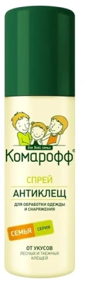 КОМАРОФФ АНТИКЛЕЩ СПРЕЙ 125МЛ фото в интернет-аптеке Склад Лекарств