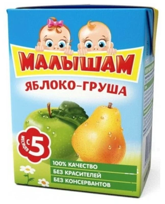 ФРУТОНЯНЯ МАЛЫШАМ НЕКТАР ЯБЛОКО-ГРУША 5МЕС+200МЛ фото в интернет-аптеке Склад Лекарств