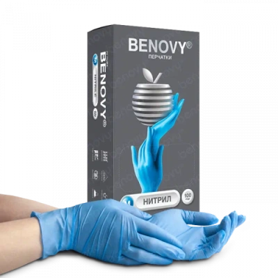 ПЕРЧАТКИ BENOVY СМОТР НИТРИЛОВЫЕ Н/СТ НЕОПУД S ПАРА №100 Д фото в интернет-аптеке Склад Лекарств