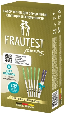 ТЕСТ НА ОВУЛЯЦИЮ И БЕРЕМЕННОСТЬ ФРАУТЕСТ №5+2 фото в интернет-аптеке Склад Лекарств