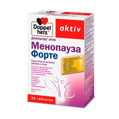 ДОППЕЛЬГЕРЦ АКТИВ МЕНОПАУЗА ФОРТЕ ТАБ 1520МГ №30 ДУБЛЬ фото в интернет-аптеке Склад Лекарств