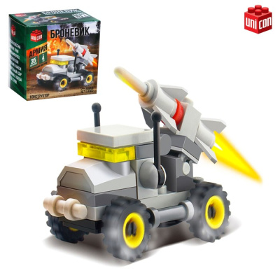 ИГРУШКА UNICON КОНСТРУКТОР "МАШИНА С РАКЕТОЙ", 35 ДЕТАЛЕЙ 7656569 фото в интернет-аптеке Склад Лекарств