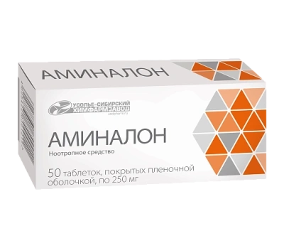 АМИНАЛОН ТАБ П/О 250МГ №50/УСОЛЬЕ-СИБИРСКИЙ/ фото в интернет-аптеке Склад Лекарств