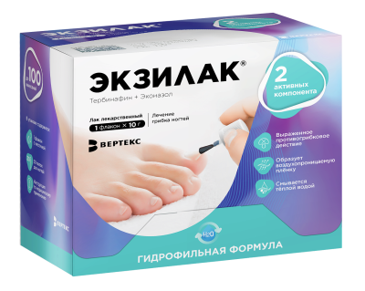 ЭКЗИЛАК ЛАК Д/НОГТЕЙ 4%+3% 10Г №1 фото в интернет-аптеке Склад Лекарств