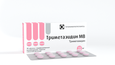 ТРИМЕТАЗИДИН МВ ТАБ П/О 35МГ №30/ТАТХИМФАРМ/ фото в интернет-аптеке Склад Лекарств