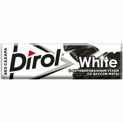 ДИРОЛ ЖЕВ РЕЗИНКА ВАЙТ УГОЛЬ АКТИВ МЯТА №10 фото в интернет-аптеке Склад Лекарств