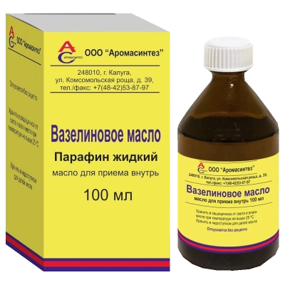 ВАЗЕЛИНОВОЕ МАСЛО Д/ПРИЕМА ВНУТРЬ 100МЛ/АРОМАСИНТЕЗ/ фото в интернет-аптеке Склад Лекарств