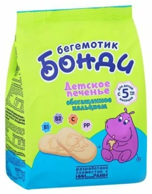 ПЕЧЕНЬЕ БОНДИ БЕГЕМОТИК С КАЛЬЦИЕМ 180Г фото в интернет-аптеке Склад Лекарств