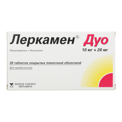 ЛЕРКАМЕН ДУО ТАБ П/О 10МГ+20МГ №28 фото в интернет-аптеке Склад Лекарств