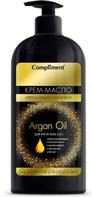 КОМПЛИМЕНТ ARGAN OIL КРЕМ-МАСЛО ДЛЯ РУК И ТЕЛА 5В1 400МЛ фото в интернет-аптеке Склад Лекарств