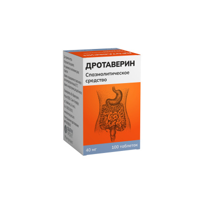 ДРОТАВЕРИН ТАБ 40МГ №100/ФАРМПРОЕКТ/ фото в интернет-аптеке Склад Лекарств