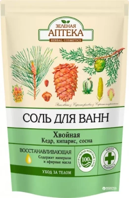 ЗЕЛЁНАЯ АПТЕКА СОЛЬ Д/ВАНН ХВОЙНАЯ 500Г ДОЙ-ПАК фото в интернет-аптеке Склад Лекарств