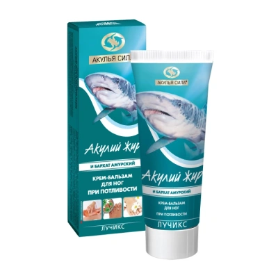 АКУЛИЙ ЖИР КРЕМ-БАЛЬЗАМ ДЛЯ НОГ БАРХАТ АМУРСКИЙ ОТ ГРИБКА И ПОТЛИВ 75МЛ фото в интернет-аптеке Склад Лекарств