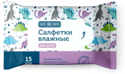 КОМФОРТ САЛФЕТКИ ВЛАЖНЫЕ ДЕТСКИЕ №15 фото в интернет-аптеке Склад Лекарств