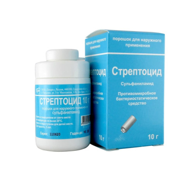 СТРЕПТОЦИД ПОР БАНКА С ДОЗАТОРОМ 10Г/ЛЕКАРЬ/ фото в интернет-аптеке Склад Лекарств