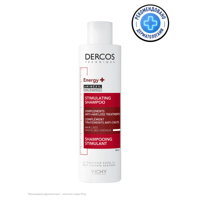 ВИШИ ДЕРКОС ЭНЕРДЖИ ШАМПУНЬ ТОНИЗИРУЮЩИЙ С АМИНЕКСИЛОМ ПРОТИВ ВЫПАДЕНИЯ 200МЛ фото в интернет-аптеке Склад Лекарств