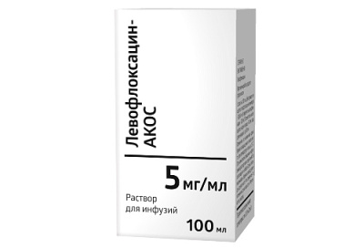 ЛЕВОФЛОКСАЦИН-АКОС Р-Р Д/ИНФ 5МГ/МЛ ФЛ 100МЛ/СИНТЕЗ/ фото в интернет-аптеке Склад Лекарств