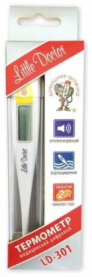ЛИТТЛ ДОКТОР ТЕРМОМЕТР МЕД ЦИФРОВОЙ ВОДОНЕРОНИЦАЕМЫЙ LD-301 фото в интернет-аптеке Склад Лекарств