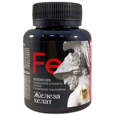ХЕЛАТНЫЙ КОМПЛЕКС ЖЕЛЕЗА КАПС МАССОЙ 446МГ №30 фото в интернет-аптеке Склад Лекарств