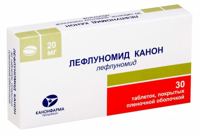 ЛЕФЛУНОМИД КАНОН ТАБ П/О 20МГ №30 фото в интернет-аптеке Склад Лекарств