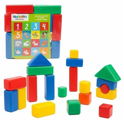 ИГРУШКА СТРОИТЕЛЬНЫЙ НАБОР, 20 ЭЛЕМЕНТОВ 4 Х 4 СМ 7516841 фото в интернет-аптеке Склад Лекарств