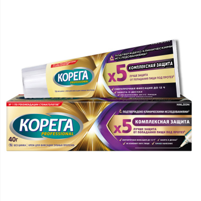 КОРЕГА КРЕМ ДЛЯ ФИКС З/ПРОТЕЗОВ КОМПЛЕКСНАЯ ЗАЩИТА/МАКСИМАЛЬНОЕ ПРИЛЕГАНИЕ/ НЕЙТРАЛЬНЫЙ 40Г фото в интернет-аптеке Склад Лекарств