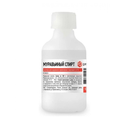 МУРАВЬИНЫЙ СПИРТ Р-Р СПИРТ 1,4% 50МЛ/САМАРАМЕДПРОМ/ фото в интернет-аптеке Склад Лекарств