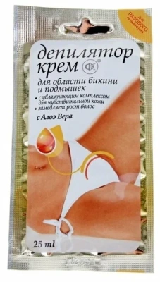 ДЕПИЛЯТОР КРЕМ Д/ОБЛ БИКИНИ И ПОДМЫШЕК Д/ЧУВСТВИТ КОЖИ 25МЛ фото в интернет-аптеке Склад Лекарств