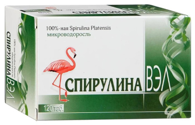СПИРУЛИНА ВЕЛ ТАБ №120/В-МИН/ фото в интернет-аптеке Склад Лекарств