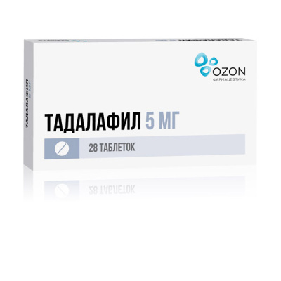ТАДАЛАФИЛ ТАБ П/О 5МГ №28/ОЗОН/ фото в интернет-аптеке Склад Лекарств