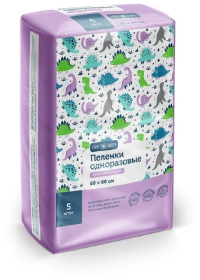 ПЕЛЕНКИ ВПИТЫВАЮЩИЕ ОДНОРАЗОВЫЕ COMFORTE 60Х60 СМ Х5 фото в интернет-аптеке Склад Лекарств