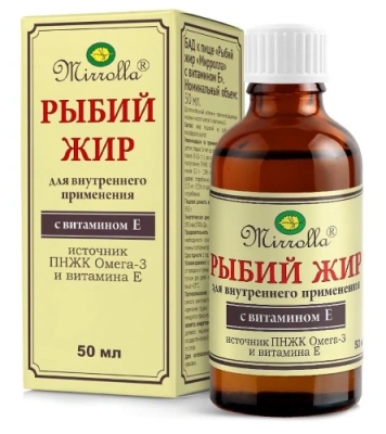 РЫБИЙ ЖИР ОЧИЩ.50МЛ/МИРРОЛЛА/ фото в интернет-аптеке Склад Лекарств