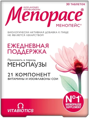 МЕНОПЕЙС ИЗОФЛАВОНЫ ТАБ №30 фото в интернет-аптеке Склад Лекарств