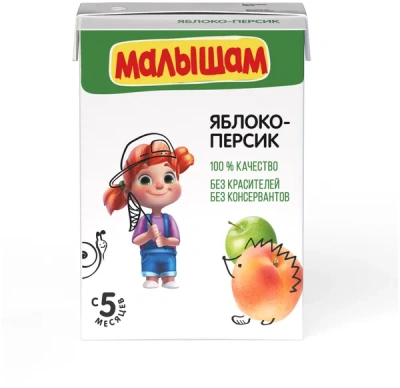ФРУТОНЯНЯ МАЛЫШАМ НЕКТАР ЯБЛОКО-ПЕРСИК 330МЛ фото в интернет-аптеке Склад Лекарств