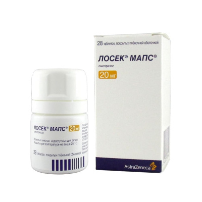 ЛОСЕК МАПС ТАБ П/О 20МГ №28 фото в интернет-аптеке Склад Лекарств
