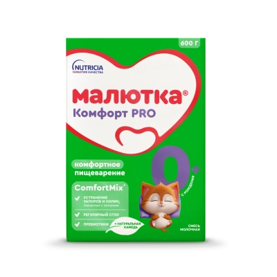 МАЛЮТКА КОМФОРТ PRO СМЕСЬ МОЛ 0МЕС+600Г фото в интернет-аптеке Склад Лекарств