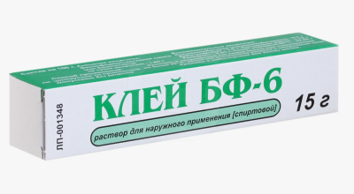КЛЕЙ БФ-6 Р-Р Д/НАРУЖН ПРИМЕНЕНИЯ СПИРТ 15Г/ТУЛЬСКАЯ/ фото в интернет-аптеке Склад Лекарств