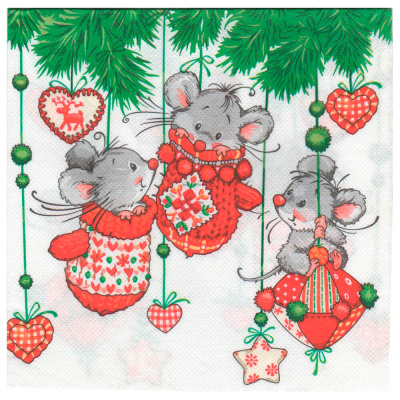 САЛФЕТКИ БУМАЖНЫЕ НОВОГОДНИЕ ЗВЕРЮШКИ фото в интернет-аптеке Склад Лекарств