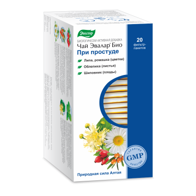 ЧАЙ ЭВАЛАР БИО ПРИ ПРОСТУДЕ Ф/П 1,5Г №20/ЭВАЛАР/ фото в интернет-аптеке Склад Лекарств